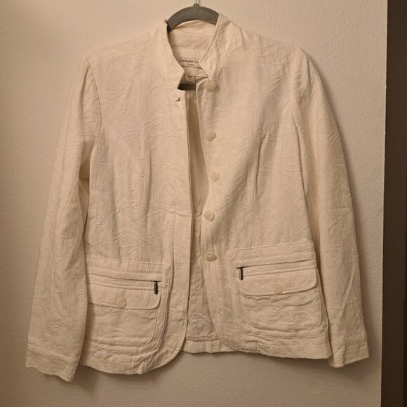 Coldwater Creek Jackets & Blazers - Coldwater Creek Classic White Jacket Size 4